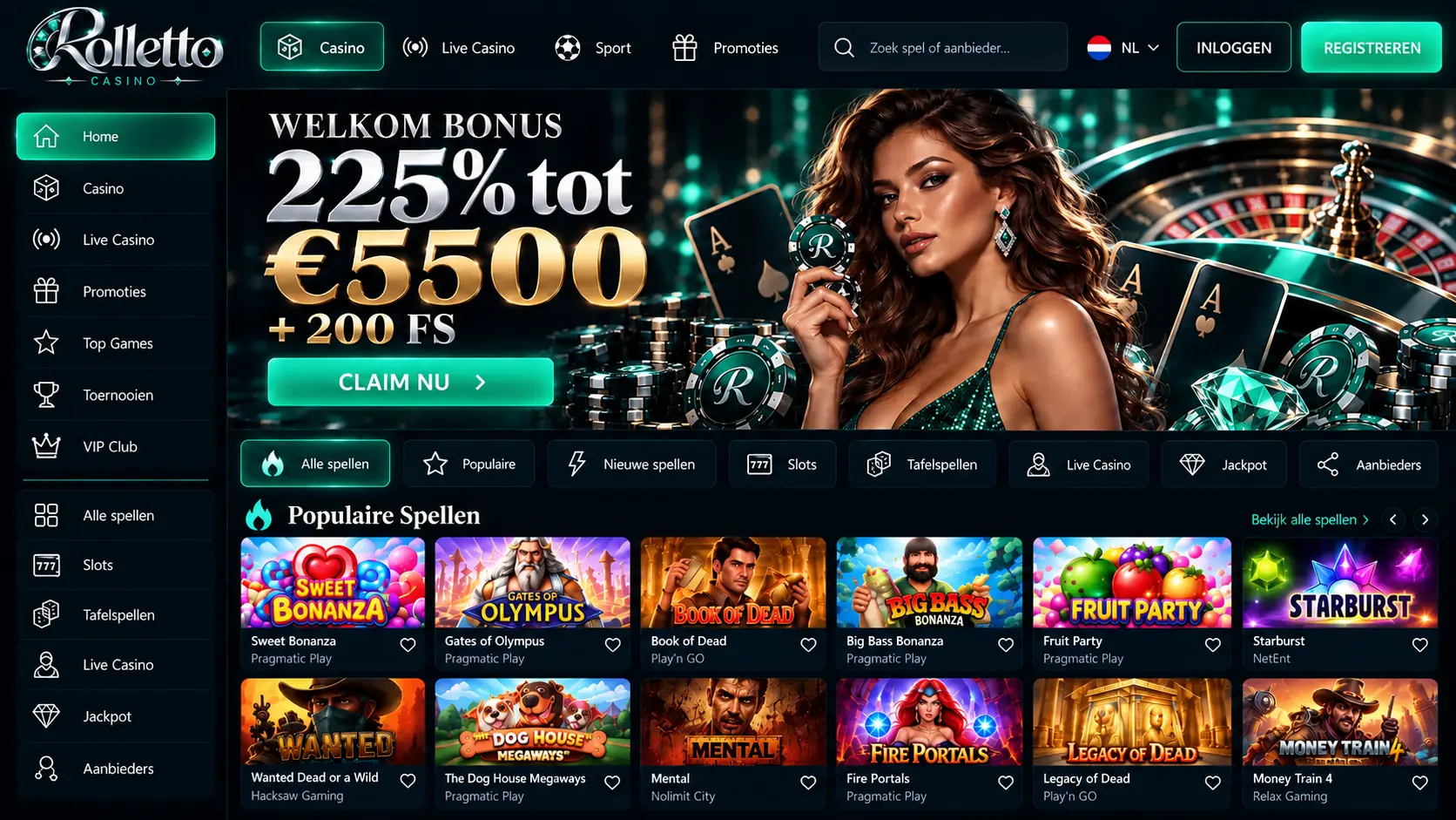 Rolletto Online Casino Gids: Games, Live Tafels en Betaalopties image 3